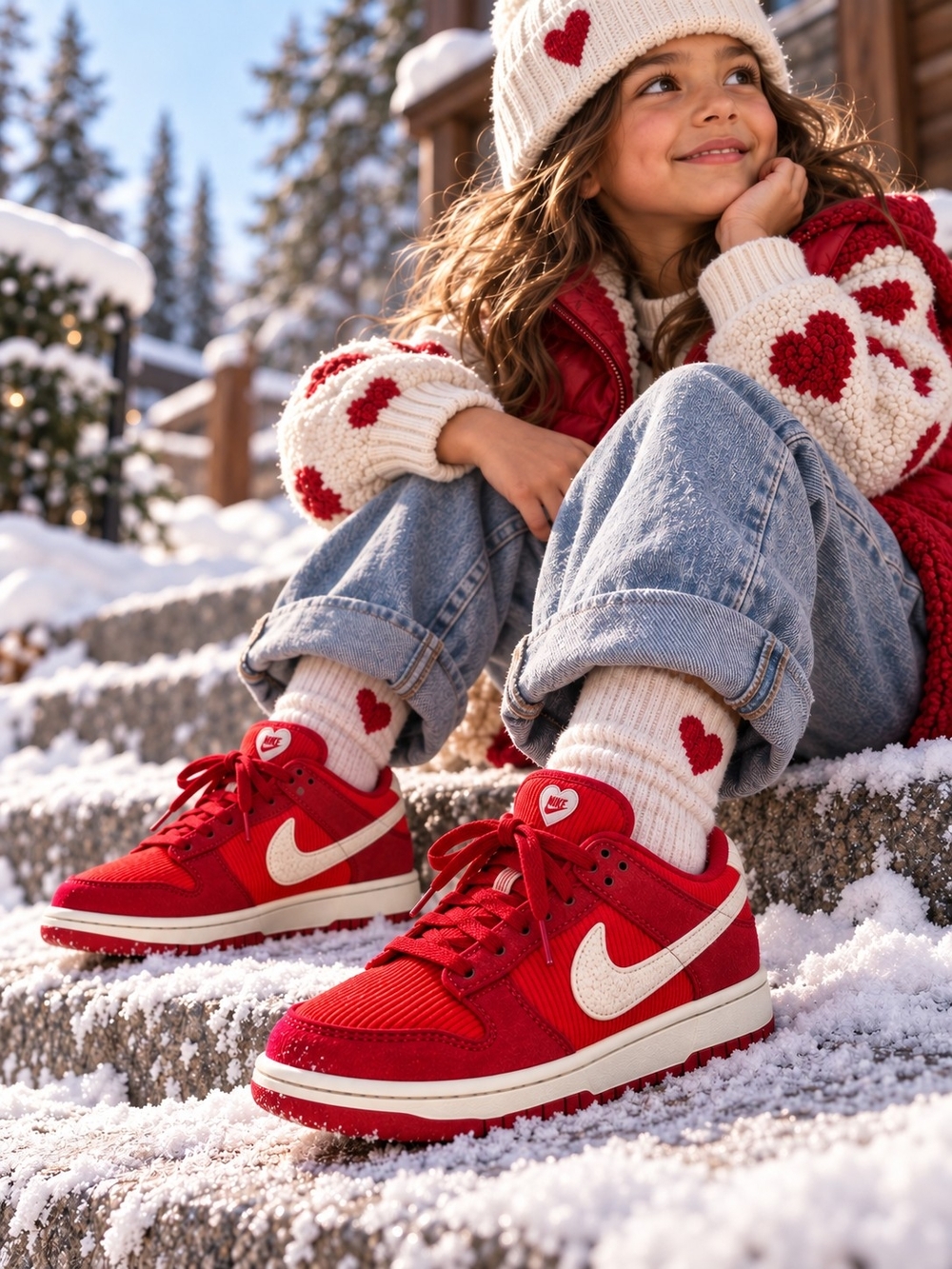 Nike Dunk Low Valentine’s Day “To You” Red White Sneakers 13C FZ3549-612